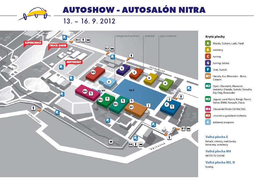 Autosalón 2012 mapa