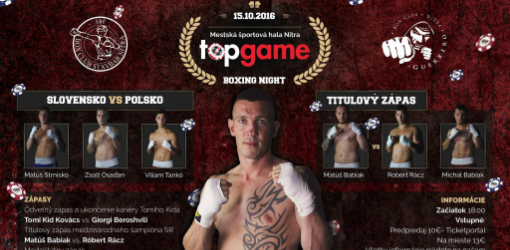 TopGame Boxing Night - Nitra sa koná 15.10.2016 + súťaž o lístky