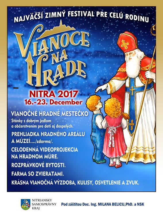 Vianočné mestečko v Nitre nájdeme tento rok aj pod Nitrianskym hradom