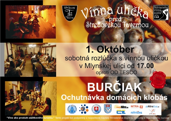 Vínna ulička - burčiak 1.10.2011 plagát