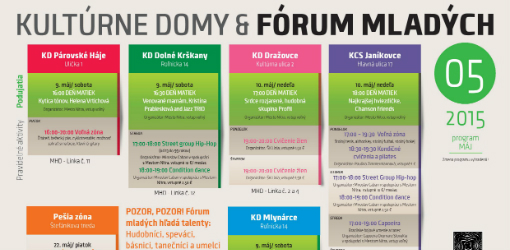 Mesačný program: Fórum mladých + kultúrne domy v Nitre