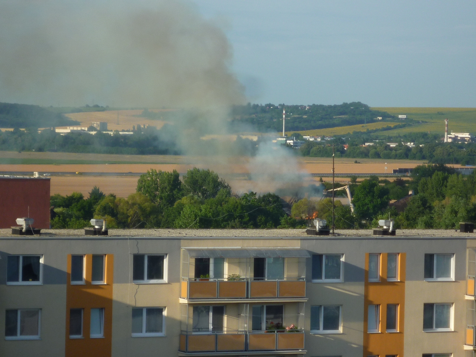 Požiar Agrokomplex Nitra - koliba