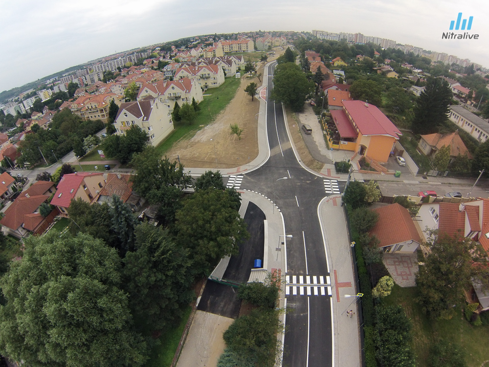 Golianova ulica Nitra po rekonštrukcii