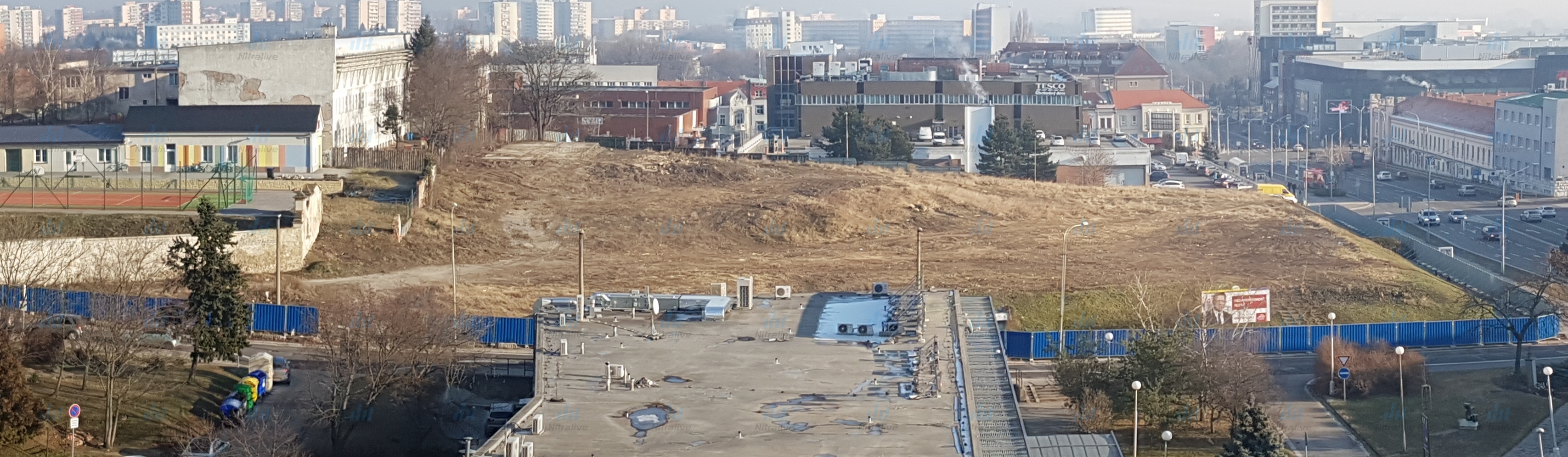 Tabáň - pohľad na pozemok pred plánovanou výstavbou