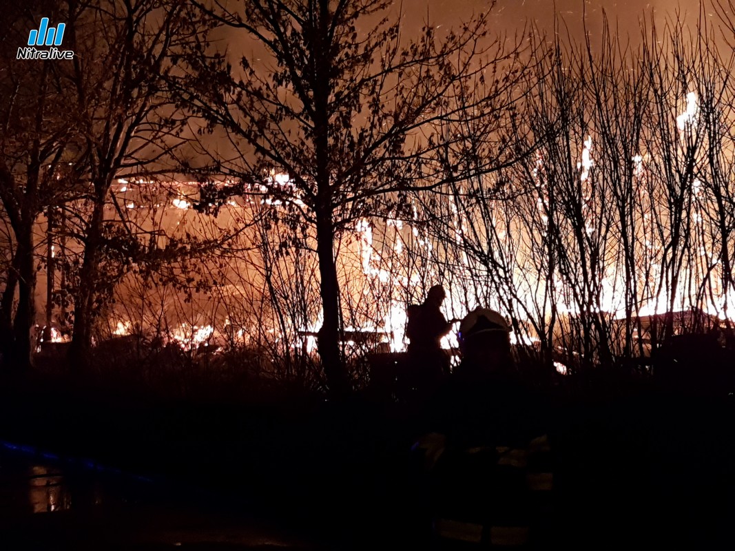 Požiar telocvičnej Čermáň Nitra