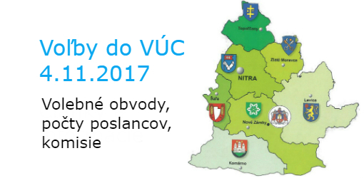 Voľby do VÚC Nitra 2017: volebné obvody, počty poslancov, komisie