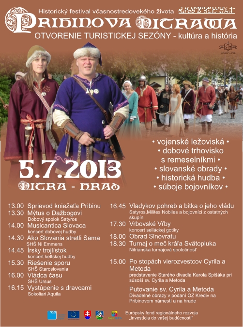 Pribinova Nitrawa - veľkolepý sprievod v Nitrianskom podhradí