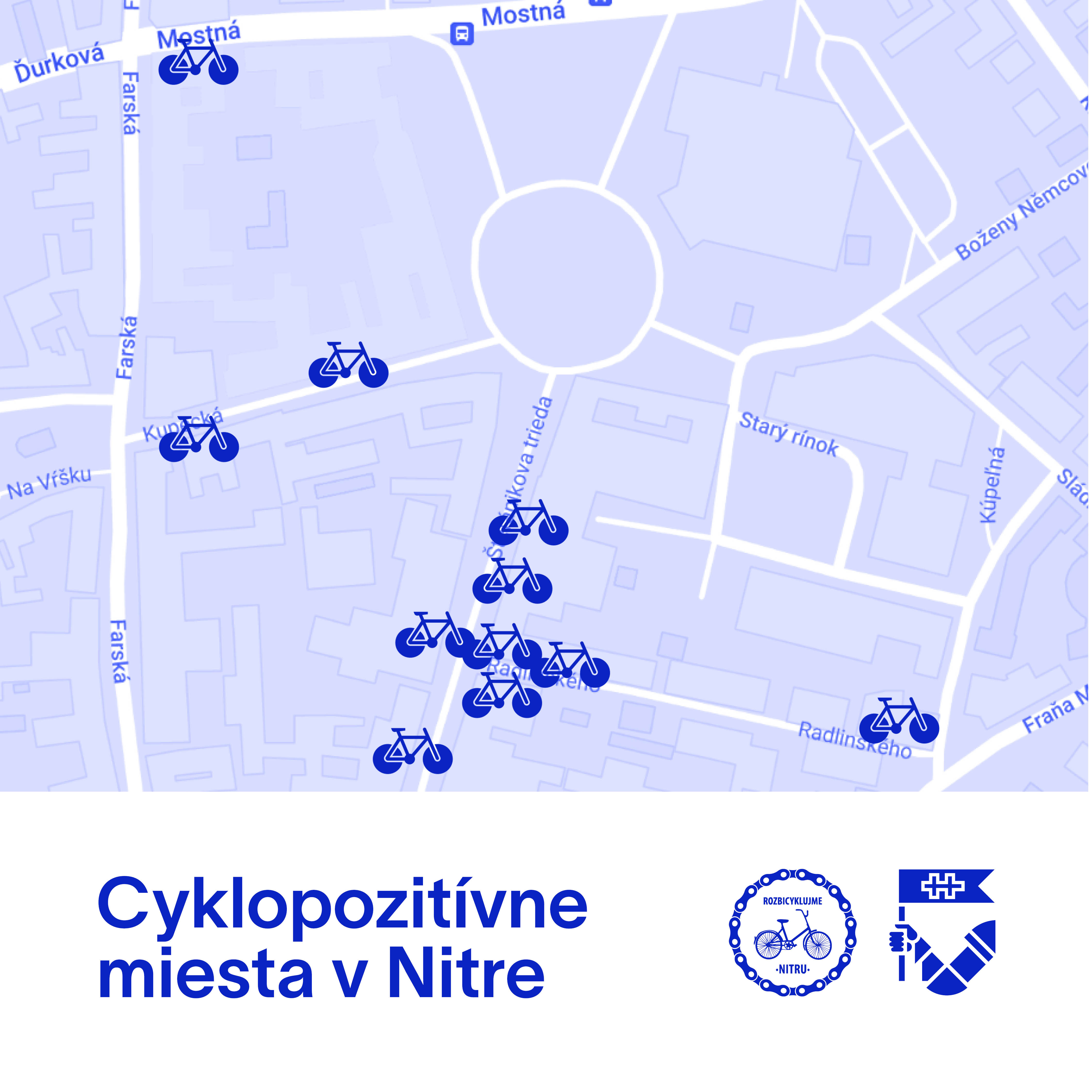 Cyklomiesta pešia zóna Nitra