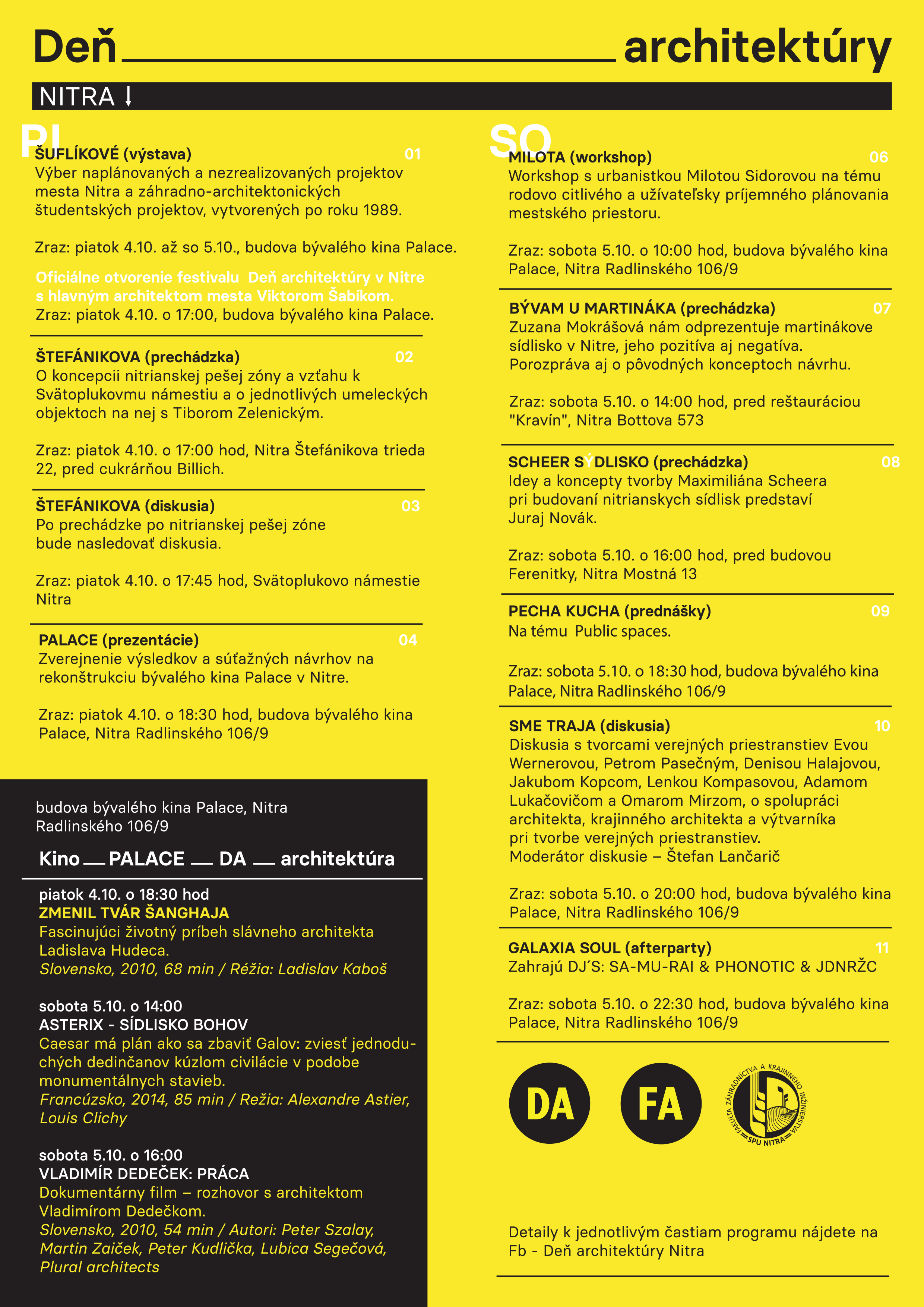 Deň architektúry Nitra 2019 (4. - 5. október 2019)