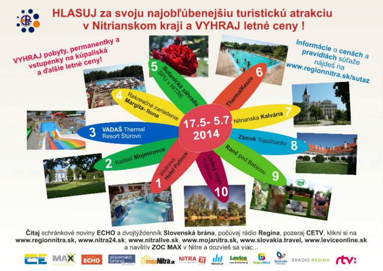 Súťaž o naj turistickú atrakciu Nitrianskeho kraja 2014