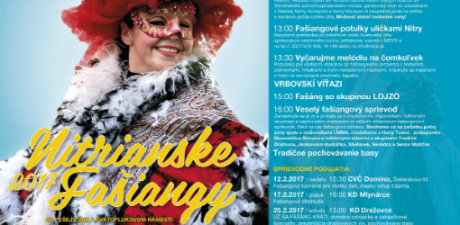Veselý fašiangový sprievod vykročí na pešiu zónu v sobotu 25. februára o 16:00 hod