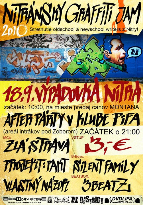 Nitránsky graffity jam 2010 plagát