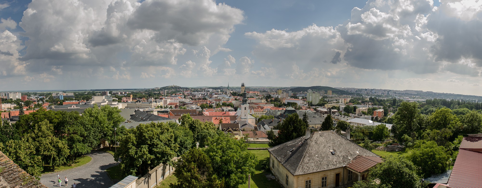 Otvorené záhrady Horného mesta v Nitre 2013 panoráma