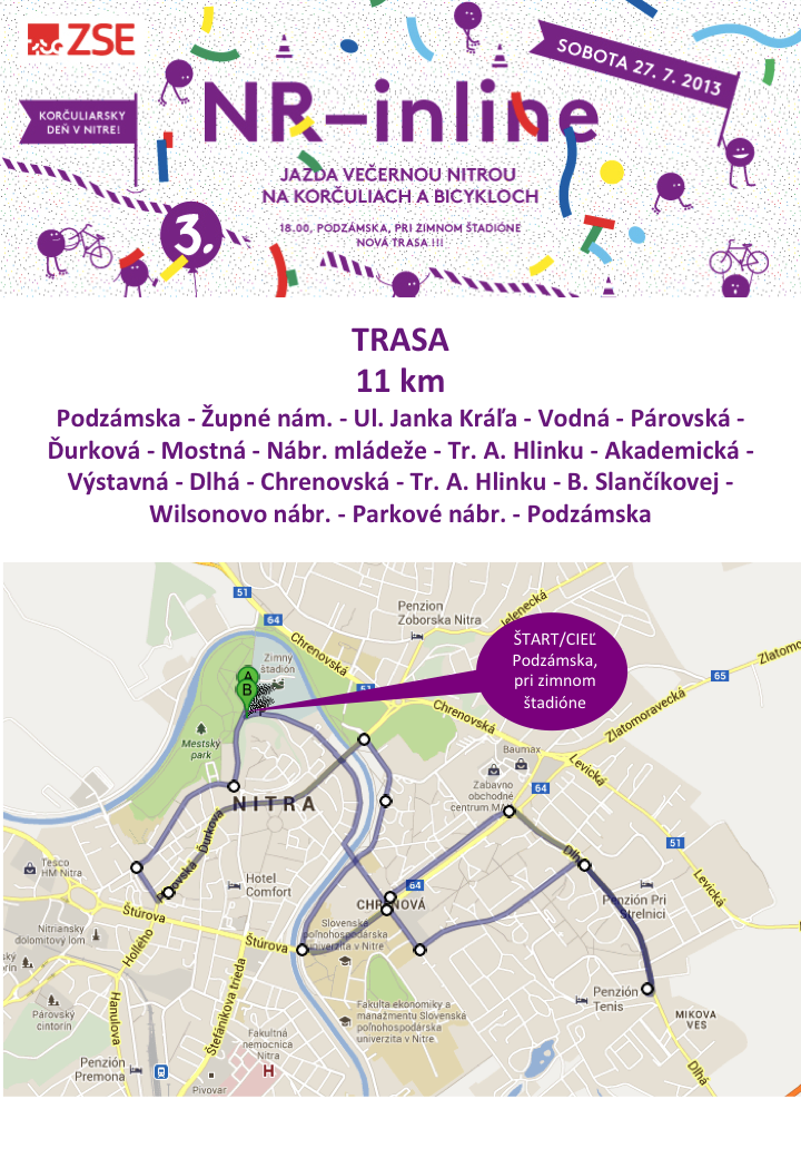 Nitra inline 5 trasa
