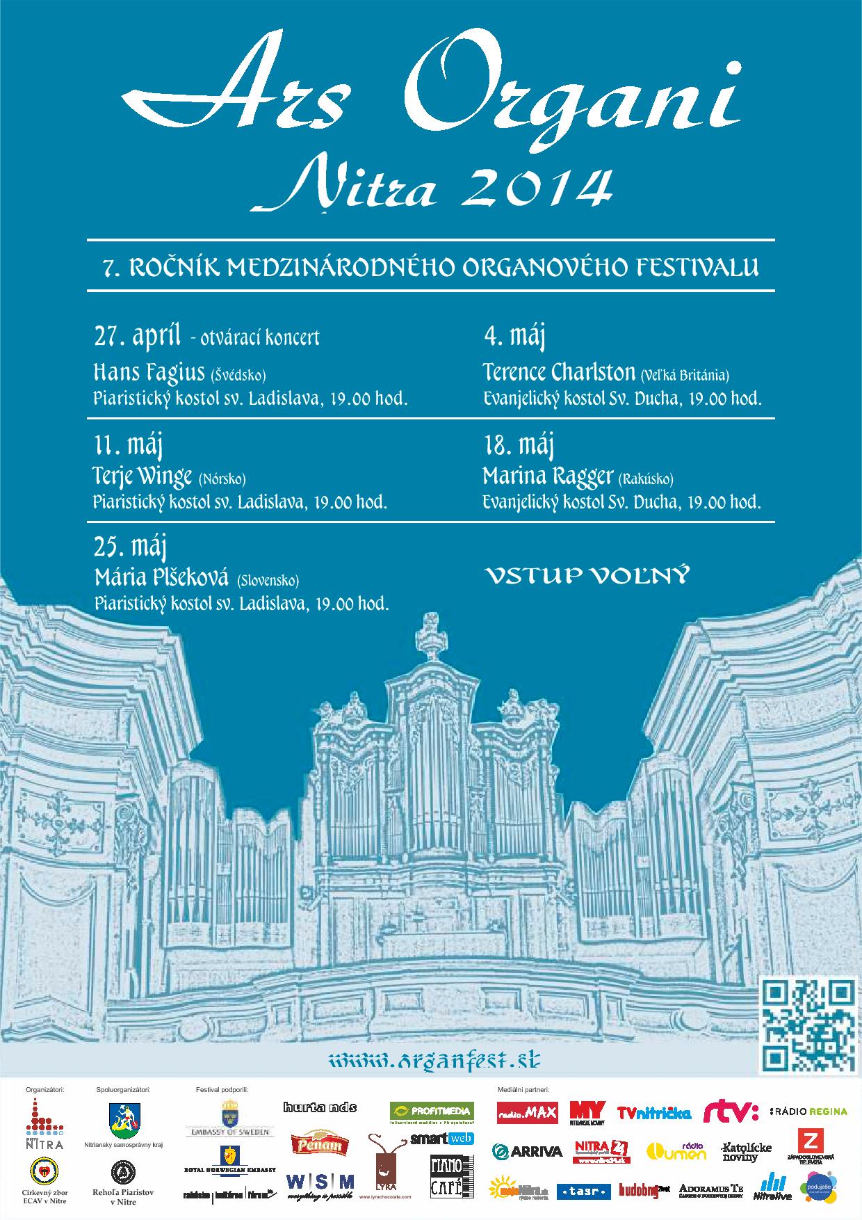 Ars organi Nitra 2014 plagát