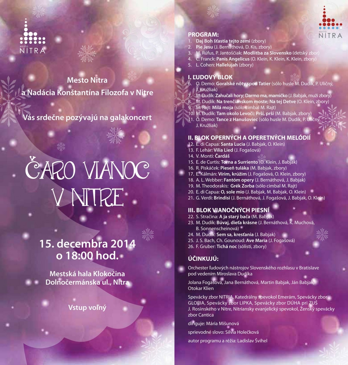 Čaro Viano Nitra 2014 plagát