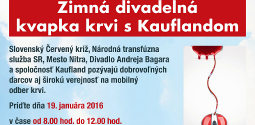 19. januára 2016 v čase od 8.00 do 12.00 hod. v priestoroch Divadla Andreja Bagara v Nitre