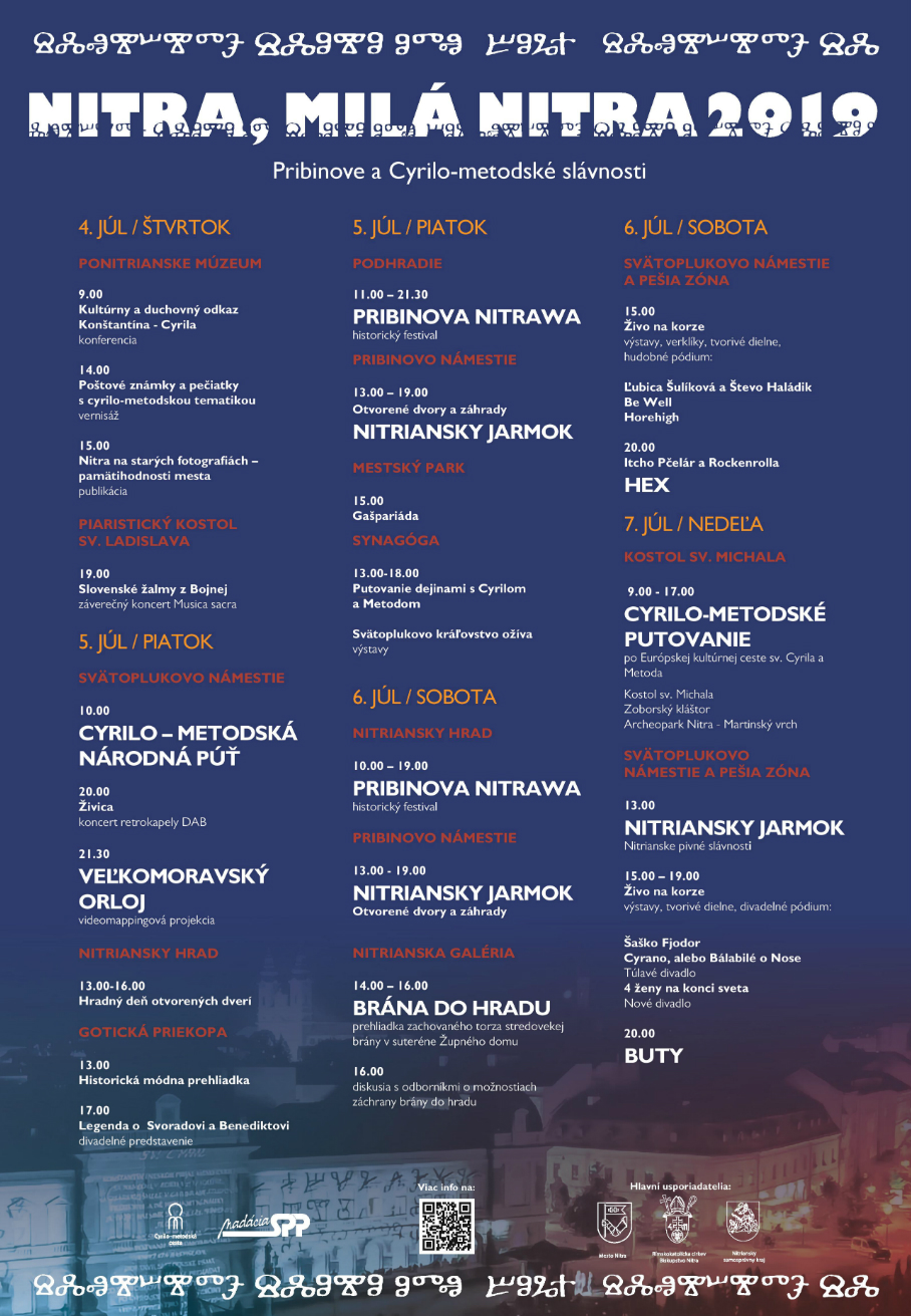 Nitra, milá Nitra 2019, program