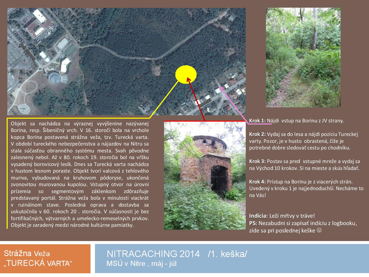 Nitracaching 2014, 1. keška