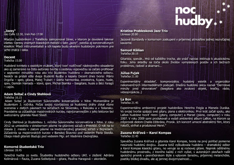 Noc hudby Nitra 2014