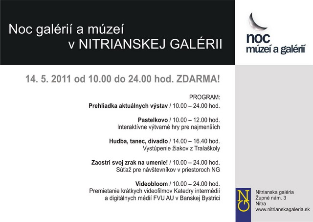 Noc múzeí - Nitrianska galéria