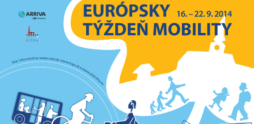Európsky týždeň mobility sa koná 16. – 22. 9. 2014 má za cieľ uvedomiť si ako narábame so svojím  mestským priestorom