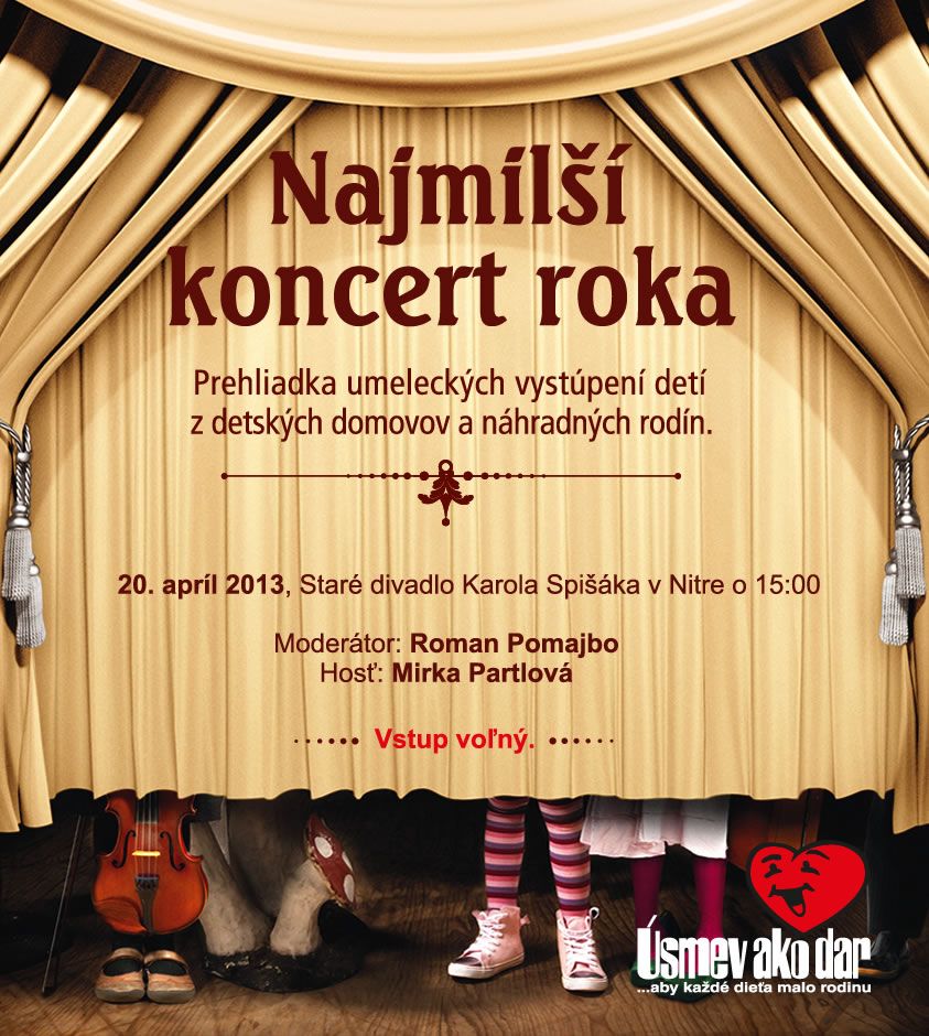 Úsmev ako dar Najmilší koncert roka plagát