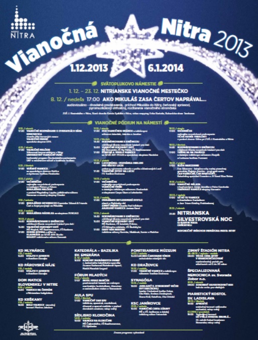 Vianočné mestečko Nitra 2013 program