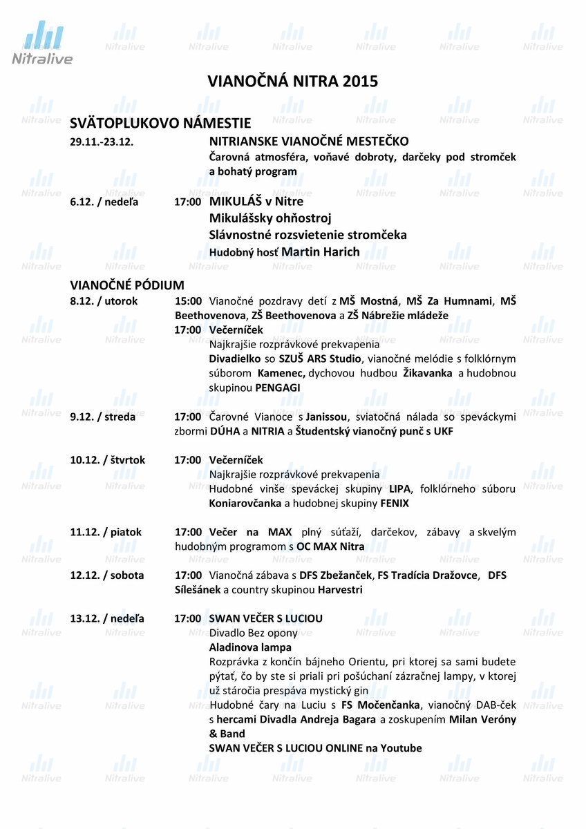 Vianočný stromček Nitra 2015