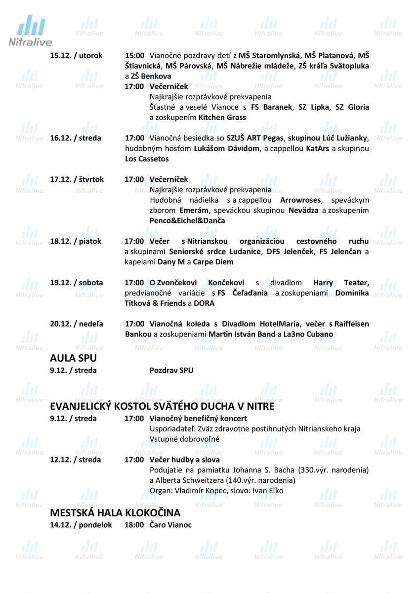 Vianočný stromček Nitra 2015