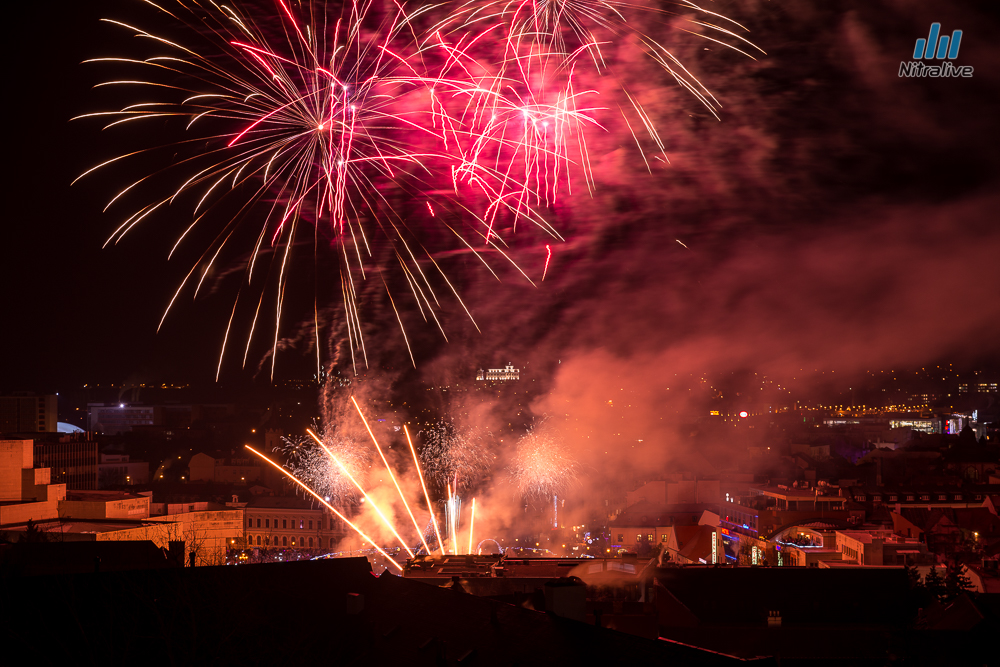 Mikuláš ohňostroj Nitra 2016