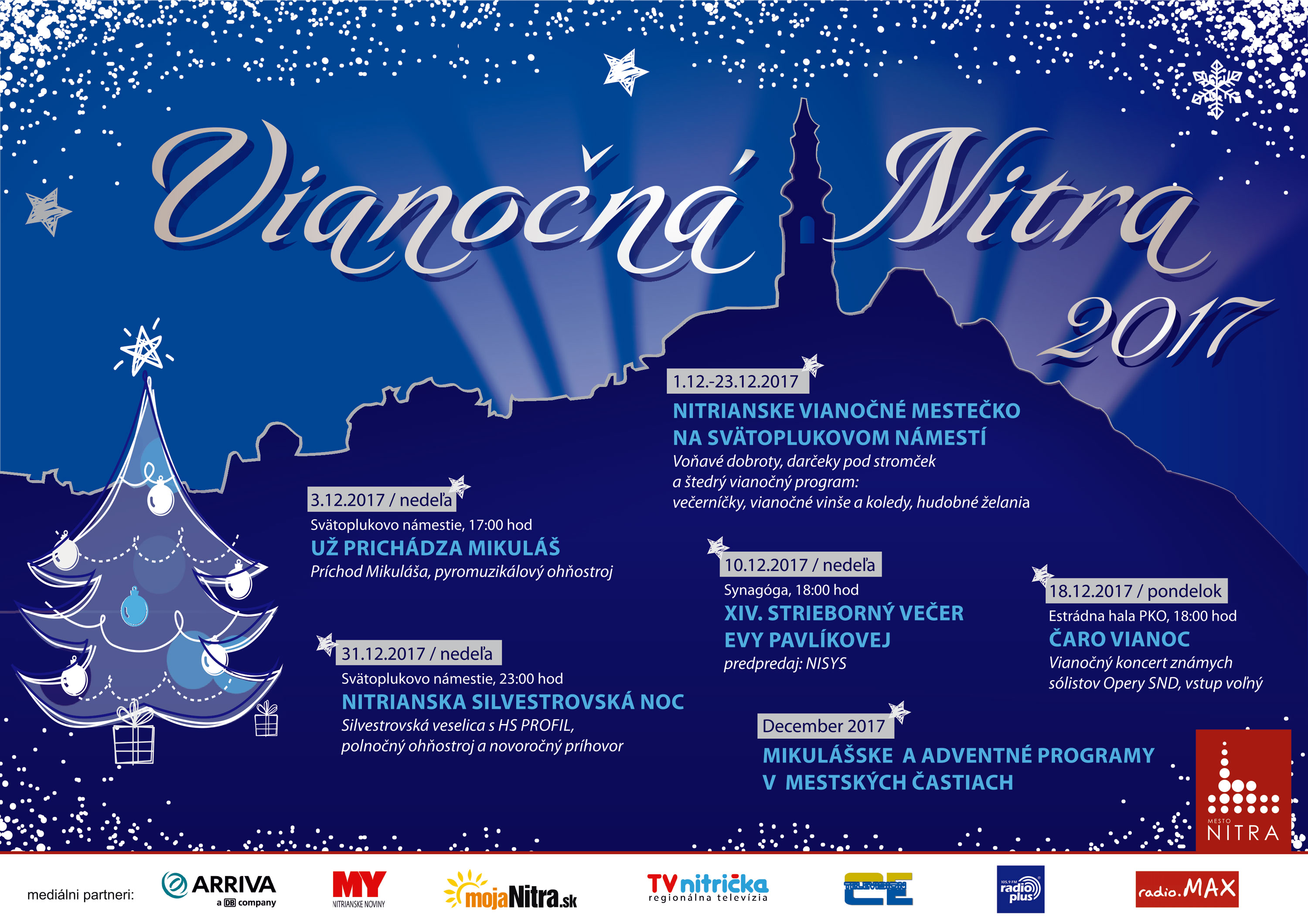 Plagát Vianoce v Nitre 2017