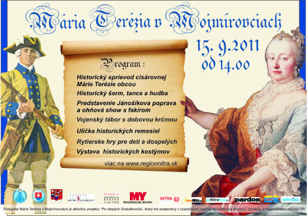 Mária Terézia v kaštieli v Mojmírovciach plagát