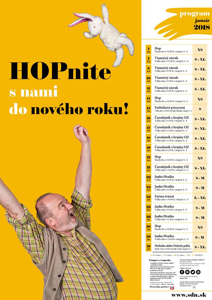 Mesačný program Staré divadlo Nitra