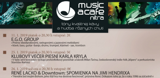 Mesačný program Music a café Nitra