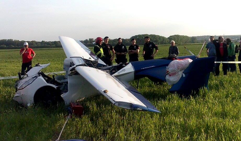 Aeromobil Nitra - nehoda