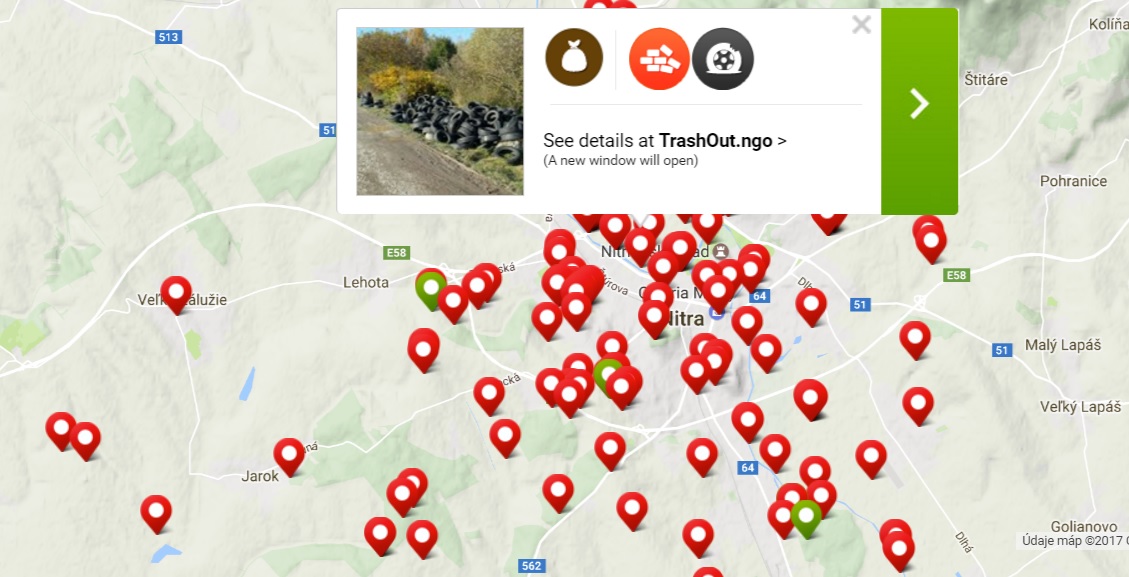 Skládka pneumatík Nitra - Zelokvet