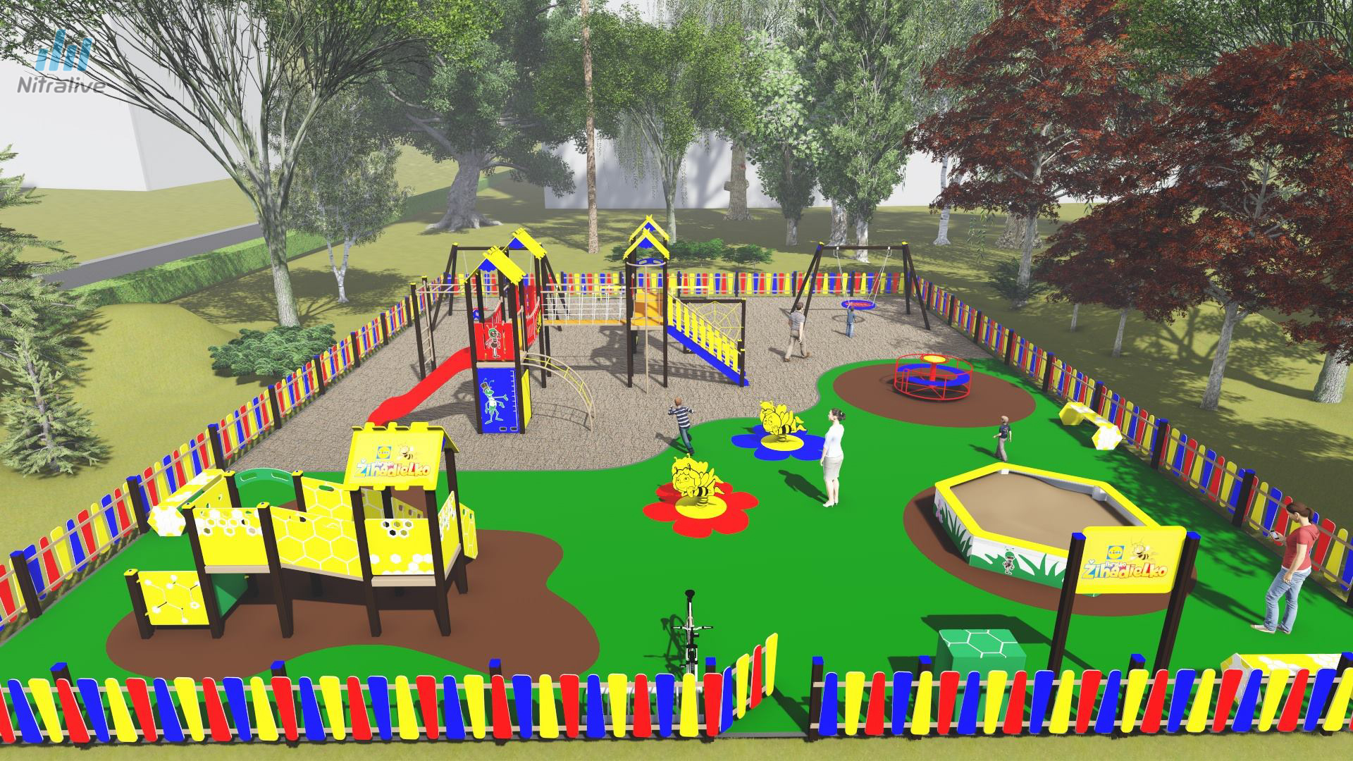 Detské ihrisko Jurkovičova-Benkova v Nitre - vizualizácia