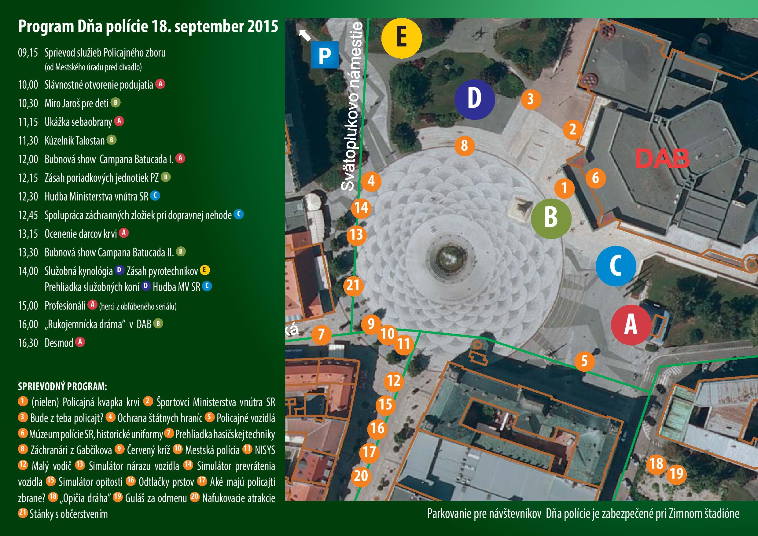 Deň polície Nitra 2015 - program