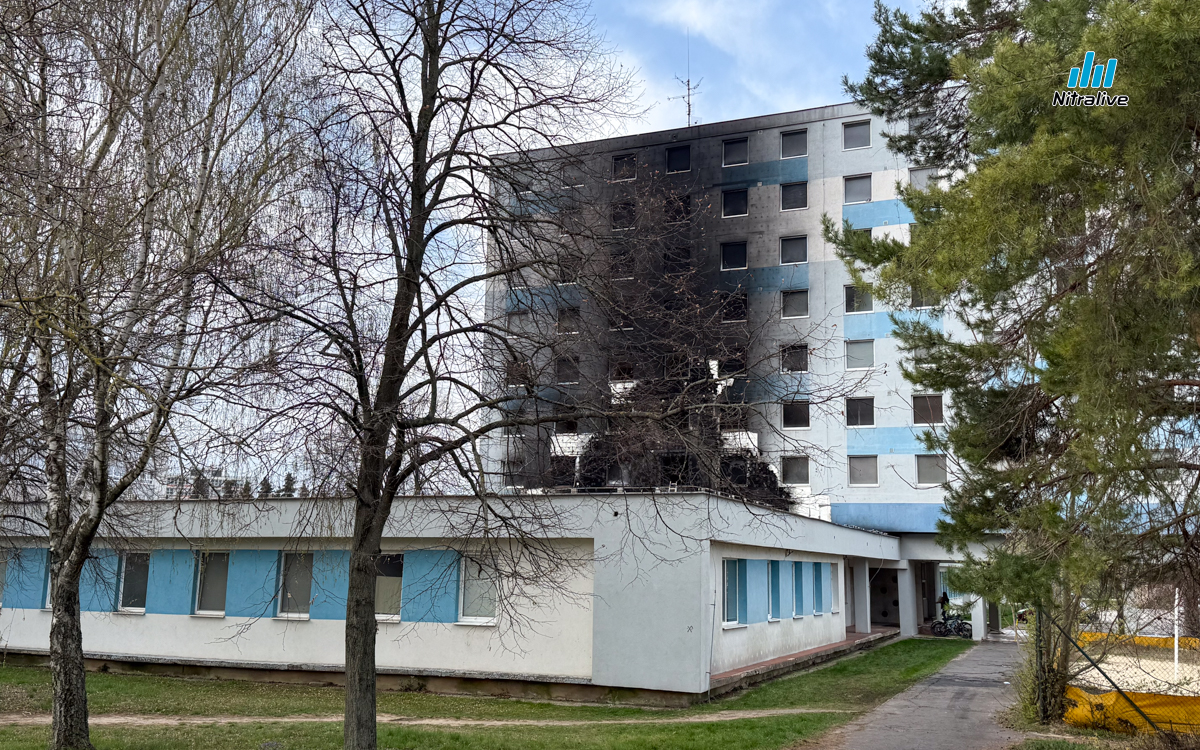 Požiar internátu Spojená škola Nitra
