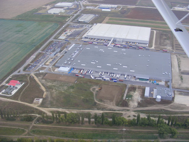 Závod Sony v Nitre letecký pohľad