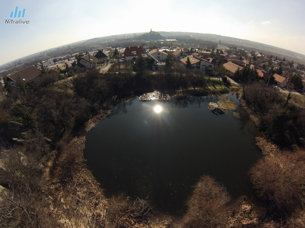 Zoborské jazierko Nitra - vypúšťanie