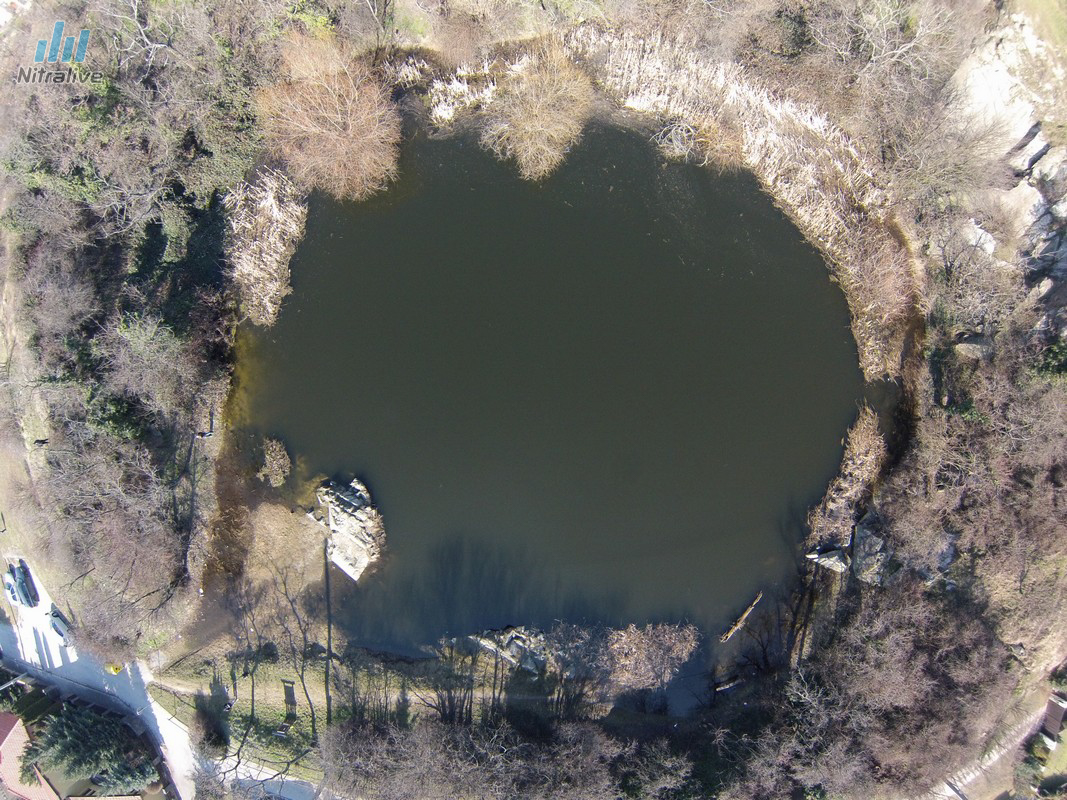 Zoborské jazierko Nitra - vypúšťanie