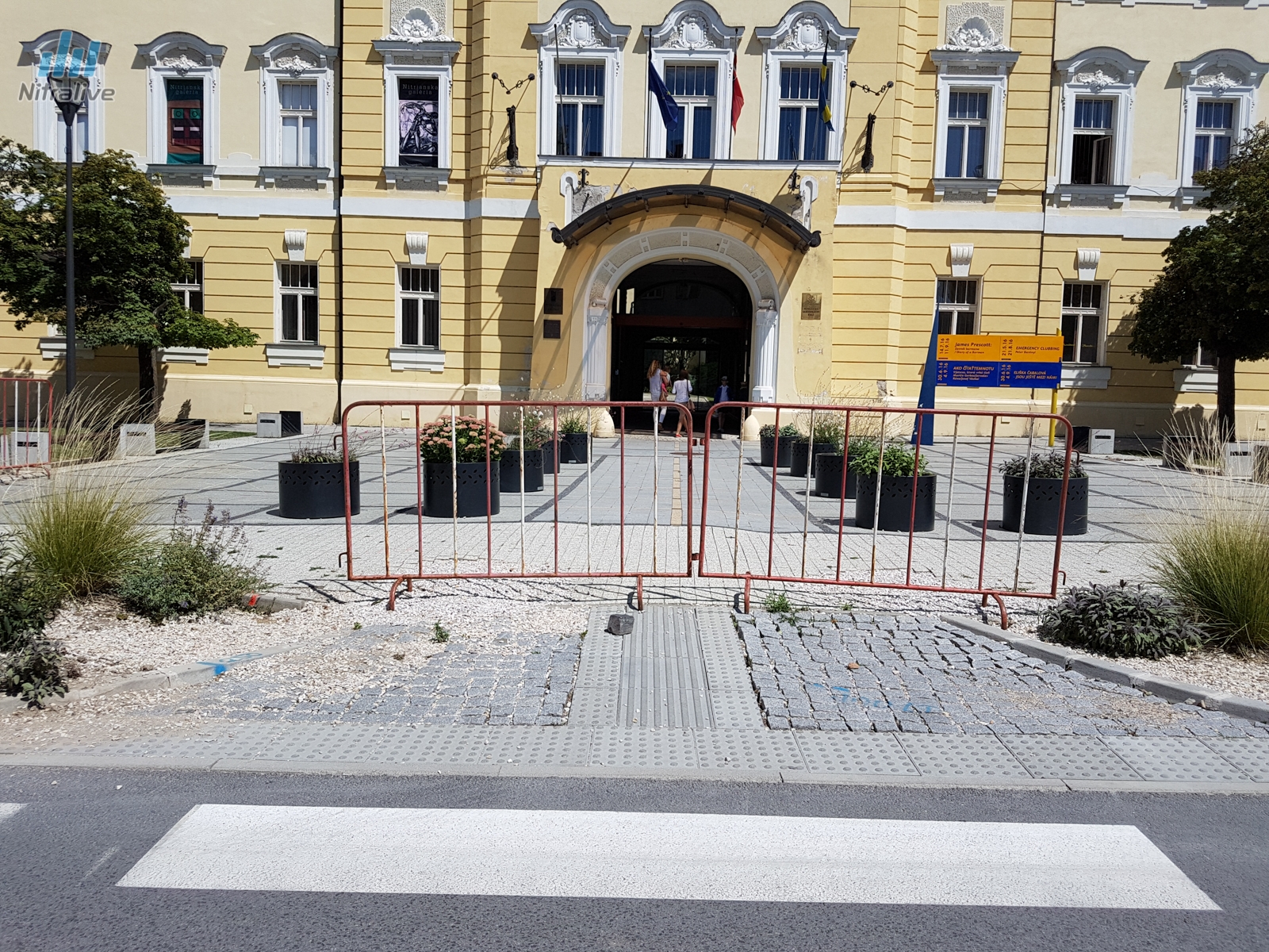 Župné námestie Nitra - poškodené