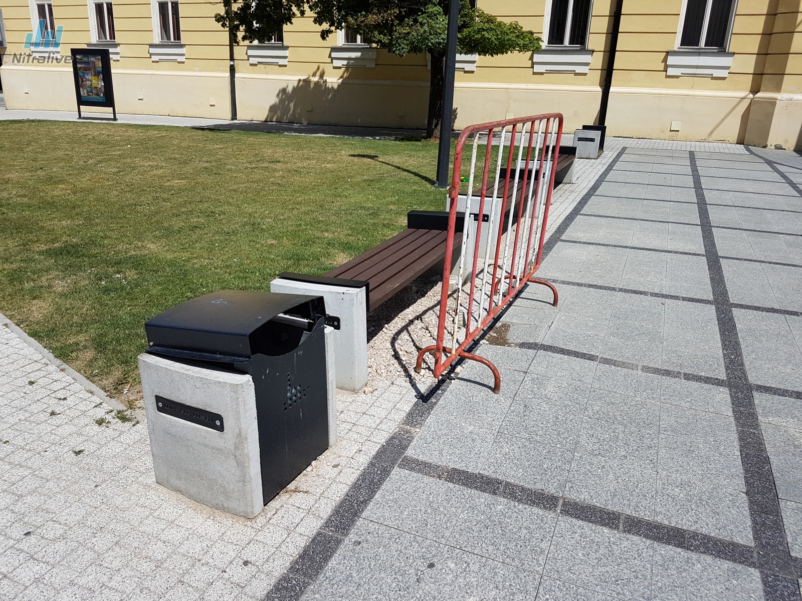 Župné námestie Nitra - poškodené