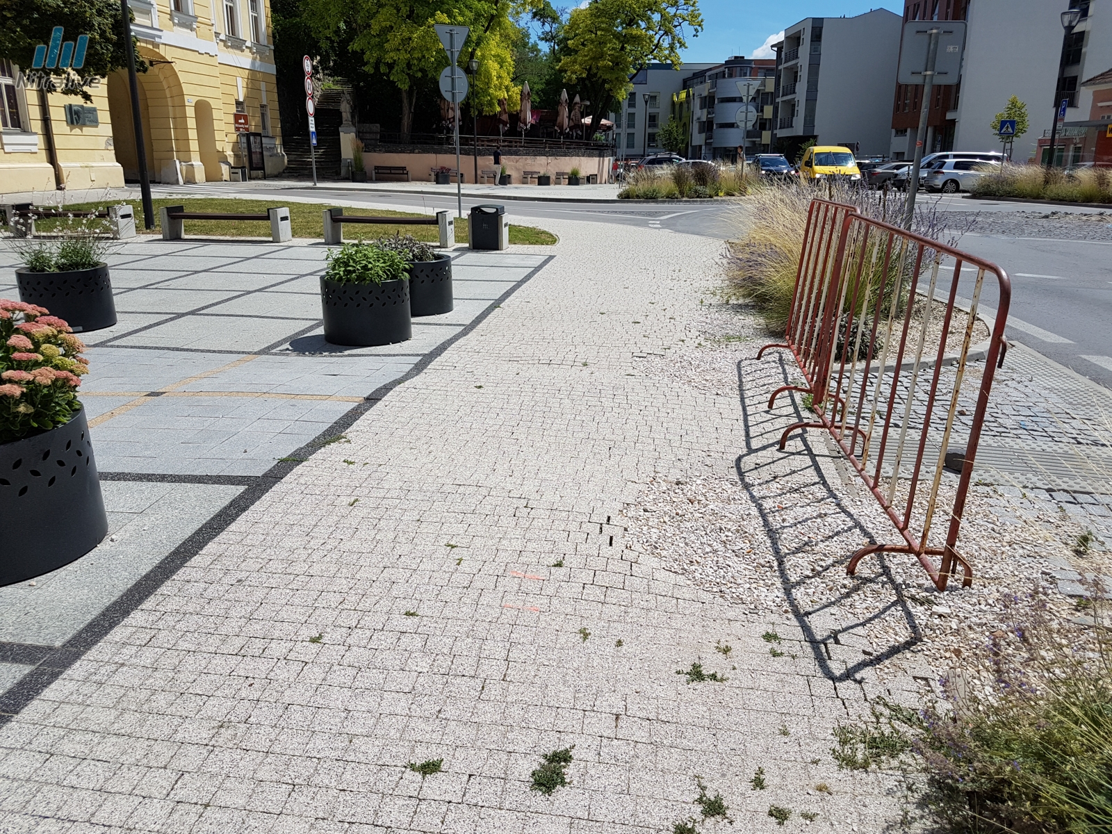 Župné námestie Nitra - poškodené