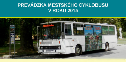 Informácie o prevádzke cyklobusu v Nitre v roku 2015