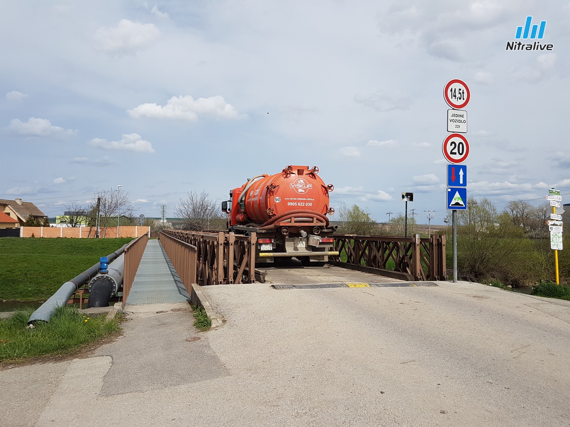 Most pri kompostárni, Krškany