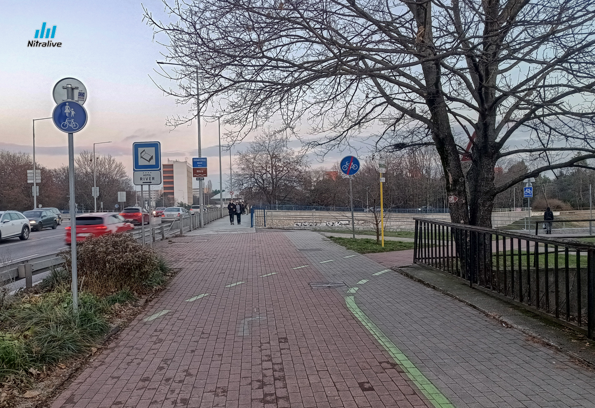 Bicyklová cesta, Wilsonovo nábrežie Nitra