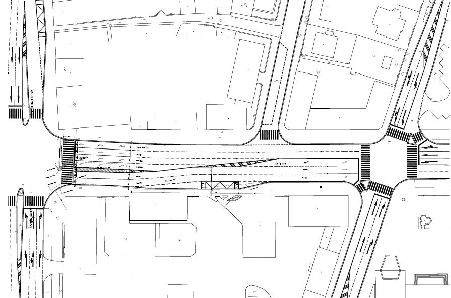 Most Trieda Andreja Hlinku v Nitre - úpravy na Štúrovej